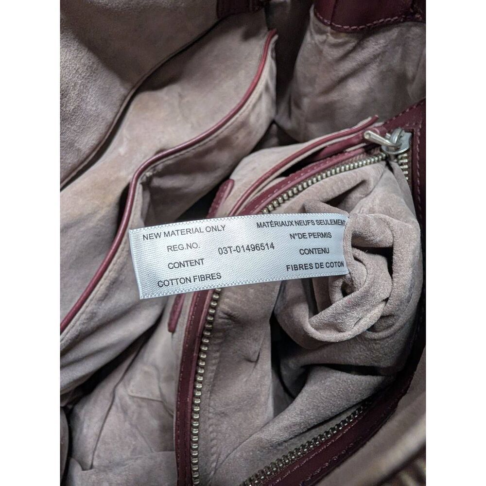 Liebeskind Berlin "Georgia" Leather Satchel Handbag Merlot No Crossbody Strap - Picture 16 of 16
